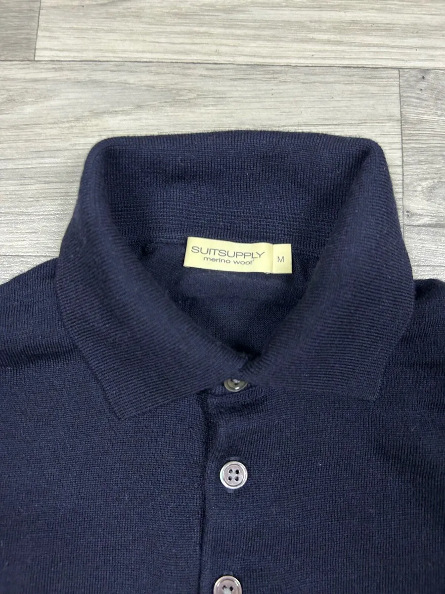Suitsupply Merino Wool Short Sleeve Jumper Mens S - Image 3
