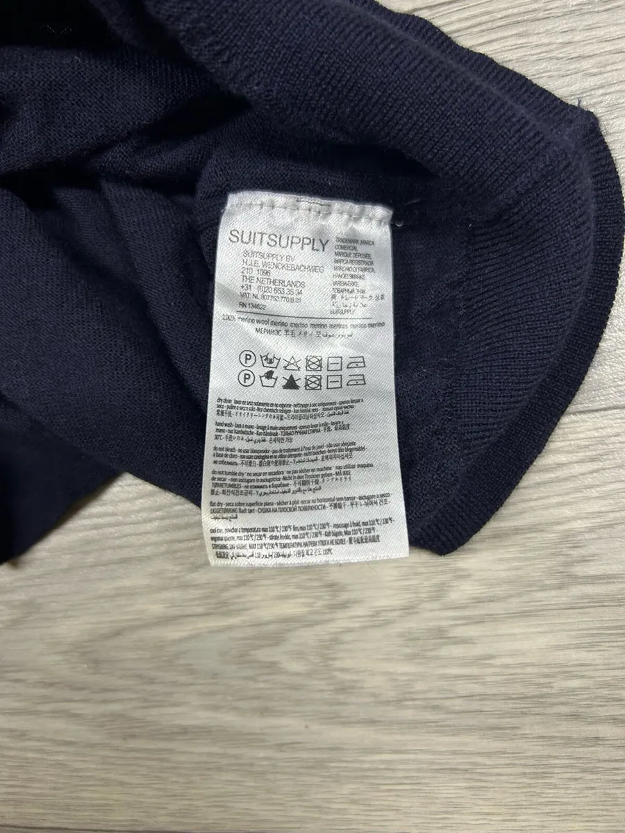Suitsupply Merino Wool Short Sleeve Jumper Mens S - Image 4