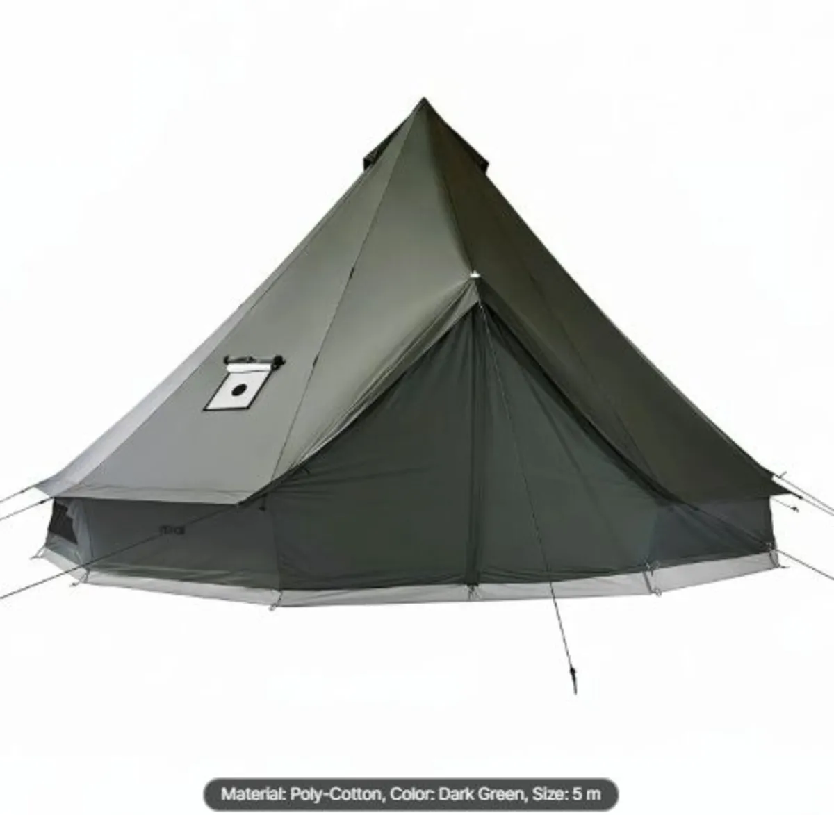 Canvas Bell Tent, 4 Seasons 5 m Yurt Tent for Camp - Image 4