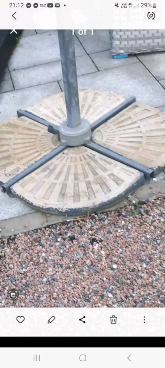 Concrete umbrella base