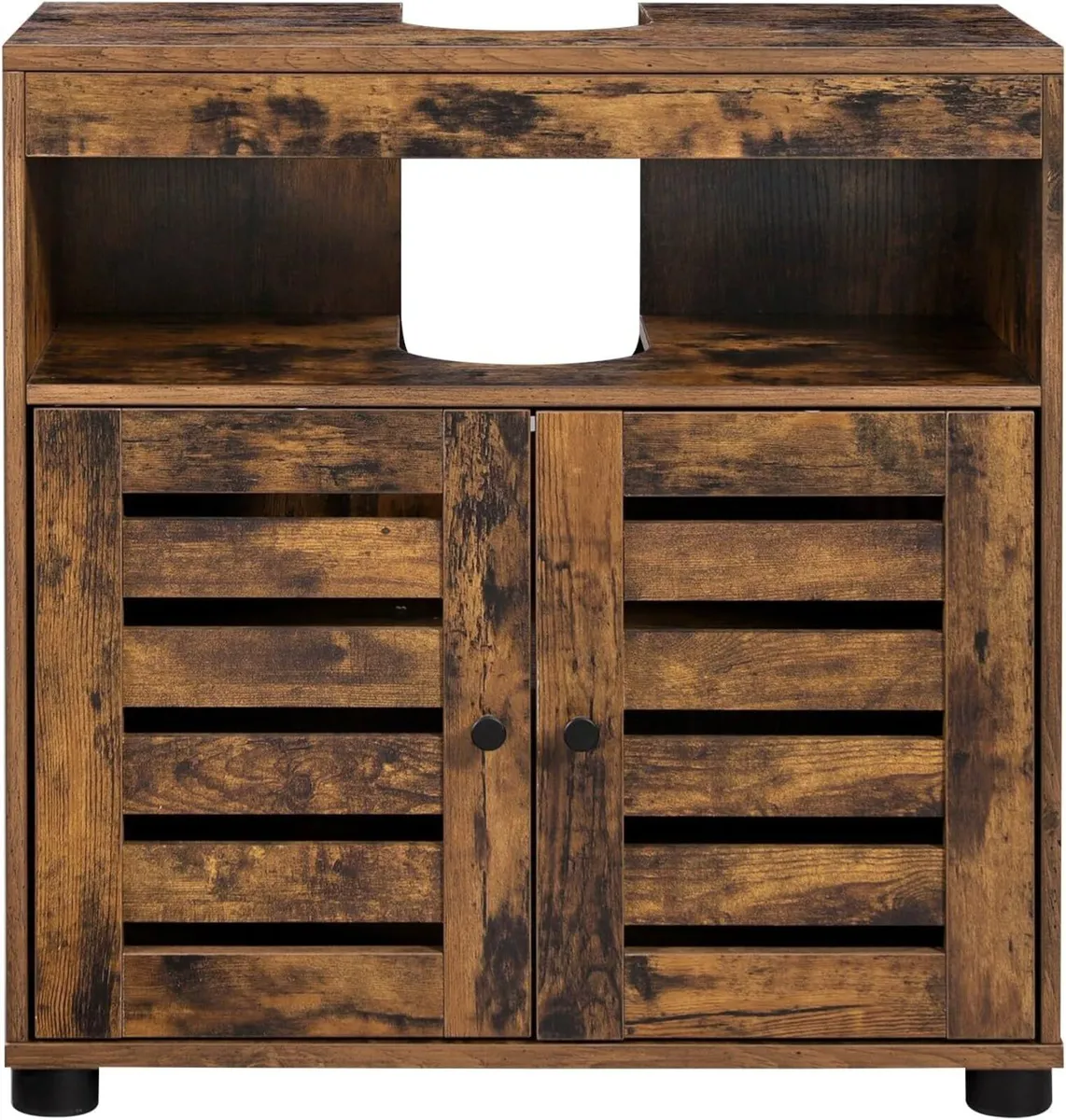 Bathroom Sink Cabinet 60cm Vintage Brown Under Sin - Image 2