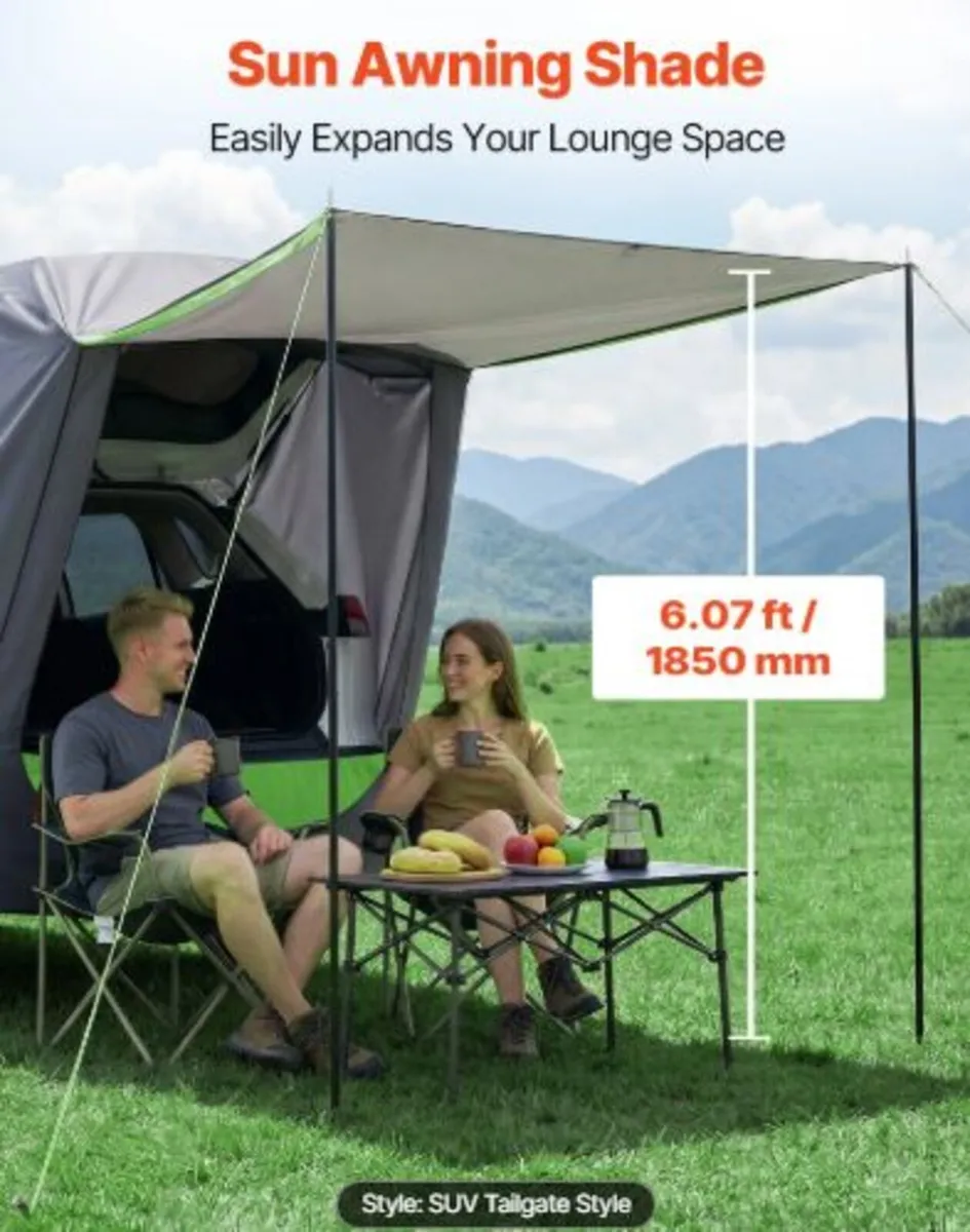 SUV Tent with Shade Awning,All-Season SUV Tailgat - Image 3