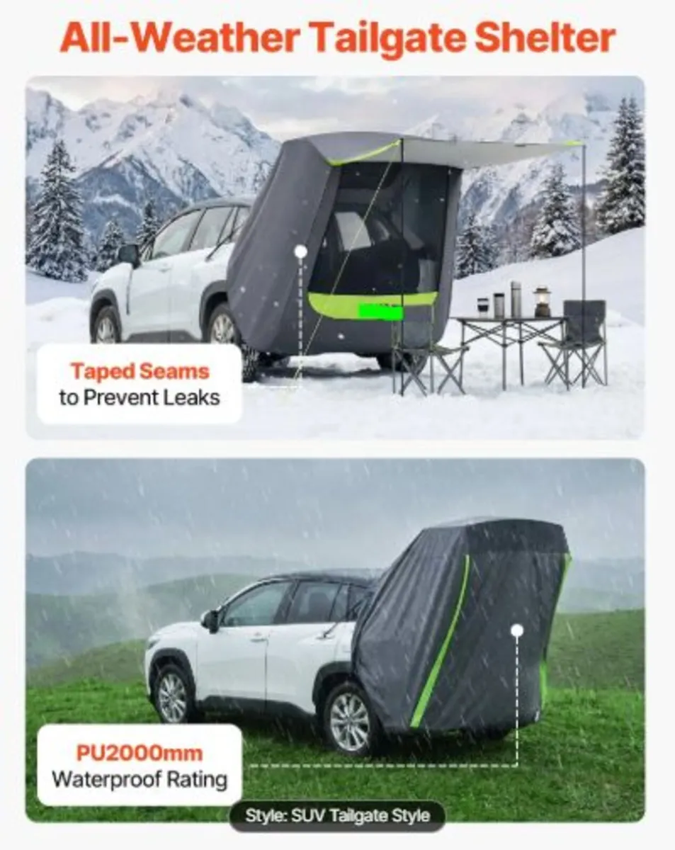 SUV Tent with Shade Awning,All-Season SUV Tailgat - Image 4