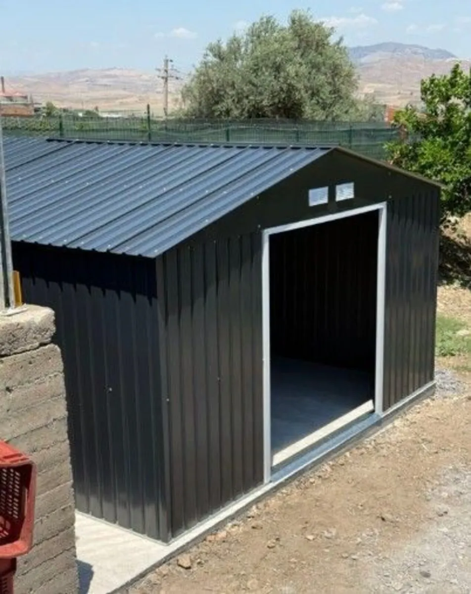 13 x 11ft Large Metal Garden Shed – With Floor Fo - Image 2