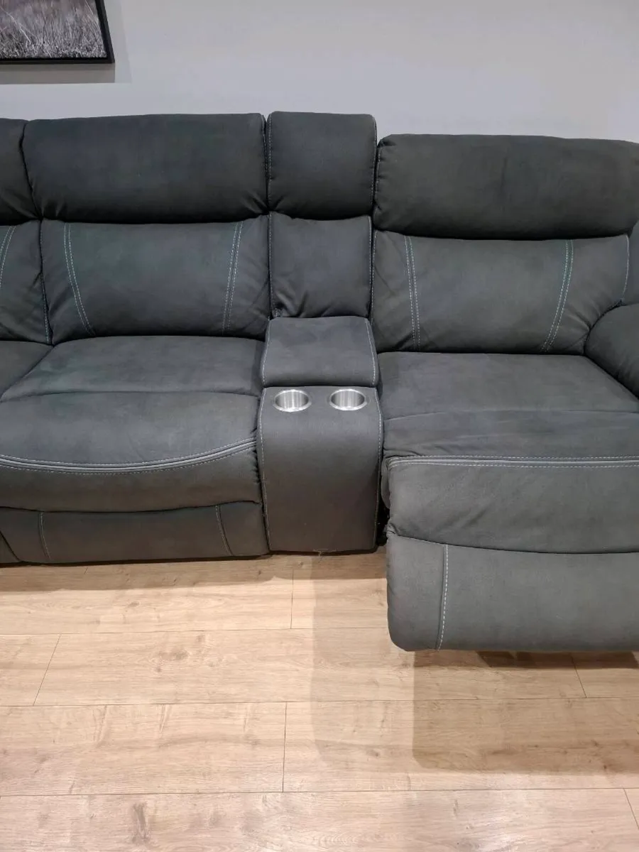 Harvey Norman Large Grey Electric Recliner Corner - Image 2