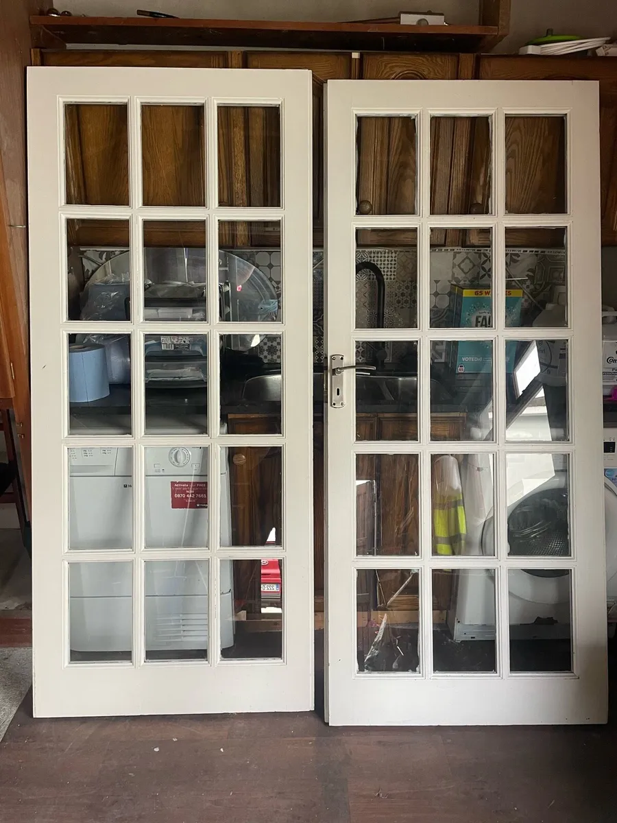white glazed double French internal doors - Image 2