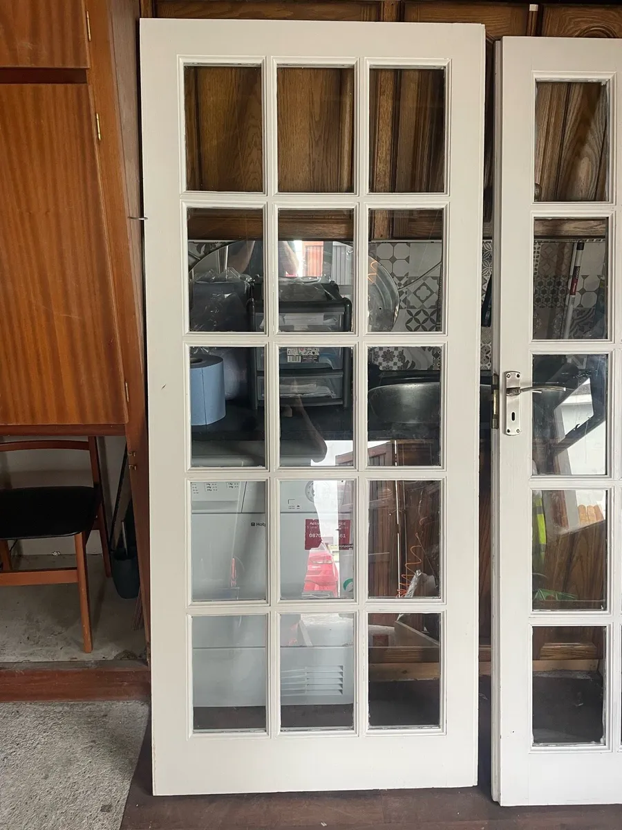 white glazed double French internal doors - Image 3