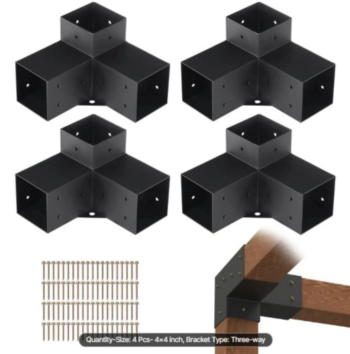 Pergola Bracket Kit 10.2 cm x 10.2 cm, Inner Size - Image 1