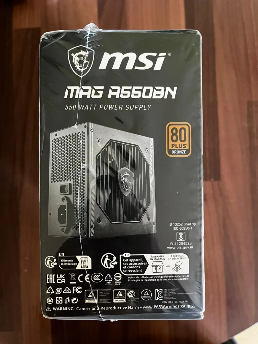 MSI MAG A550BN 550W 80+ Bronze PSU - Sealed - Image 3