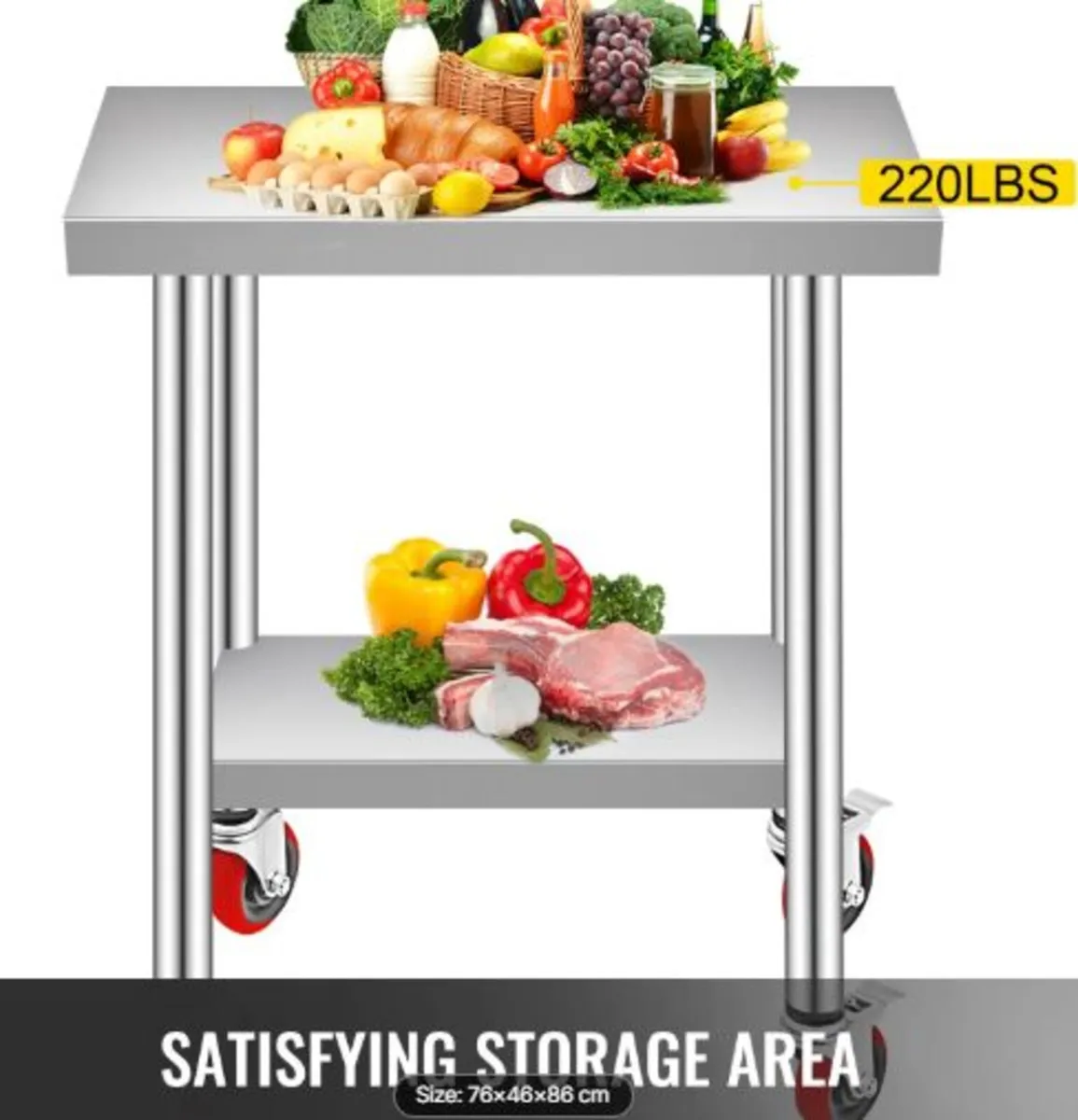 Stainless Steel Work Table 30 x 18 x 34 Inch, 700 - Image 2