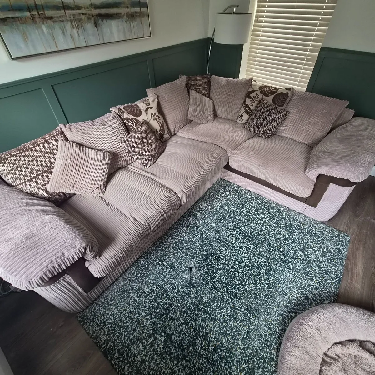 Bargain! Sofa with matching storage footstool - Image 4