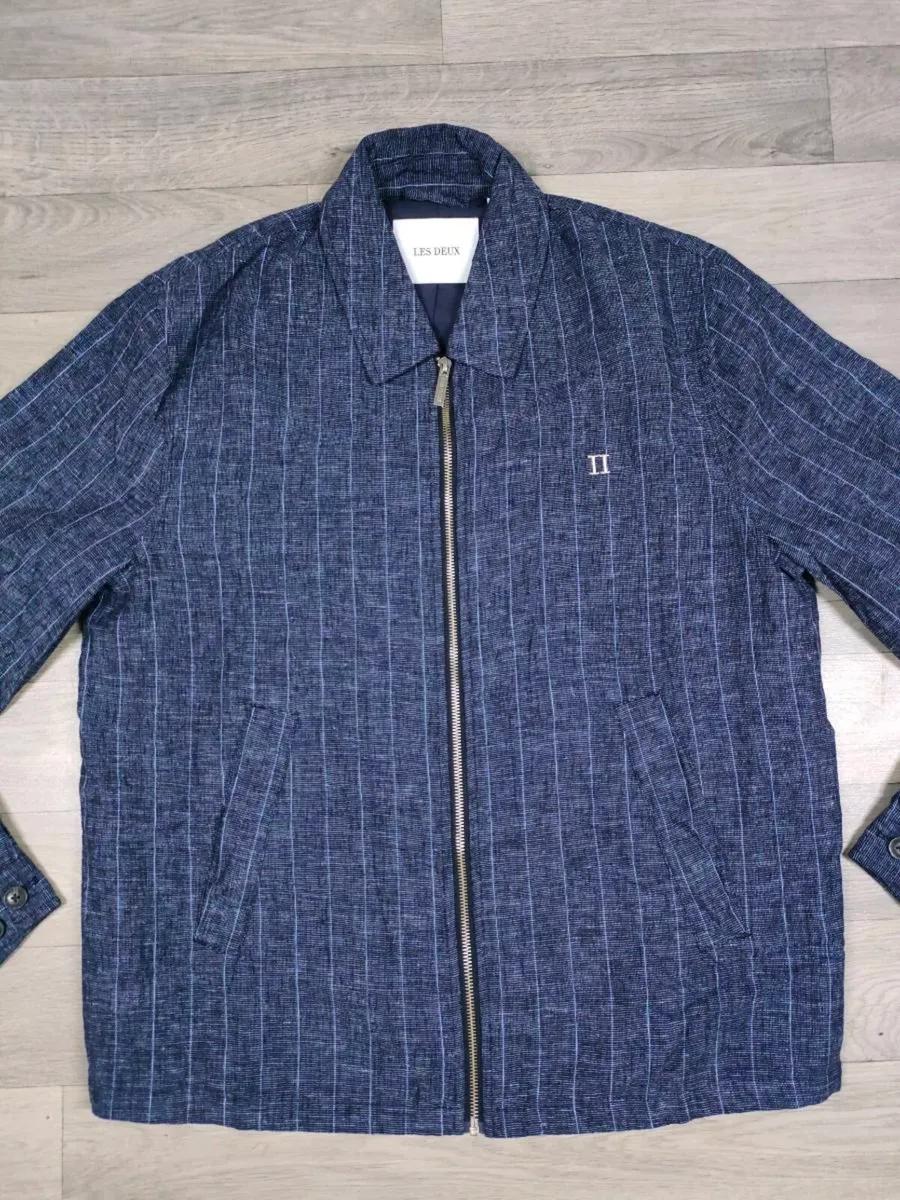 Les Deux Copenhague Linen Blend Coach Jacket L - Image 2