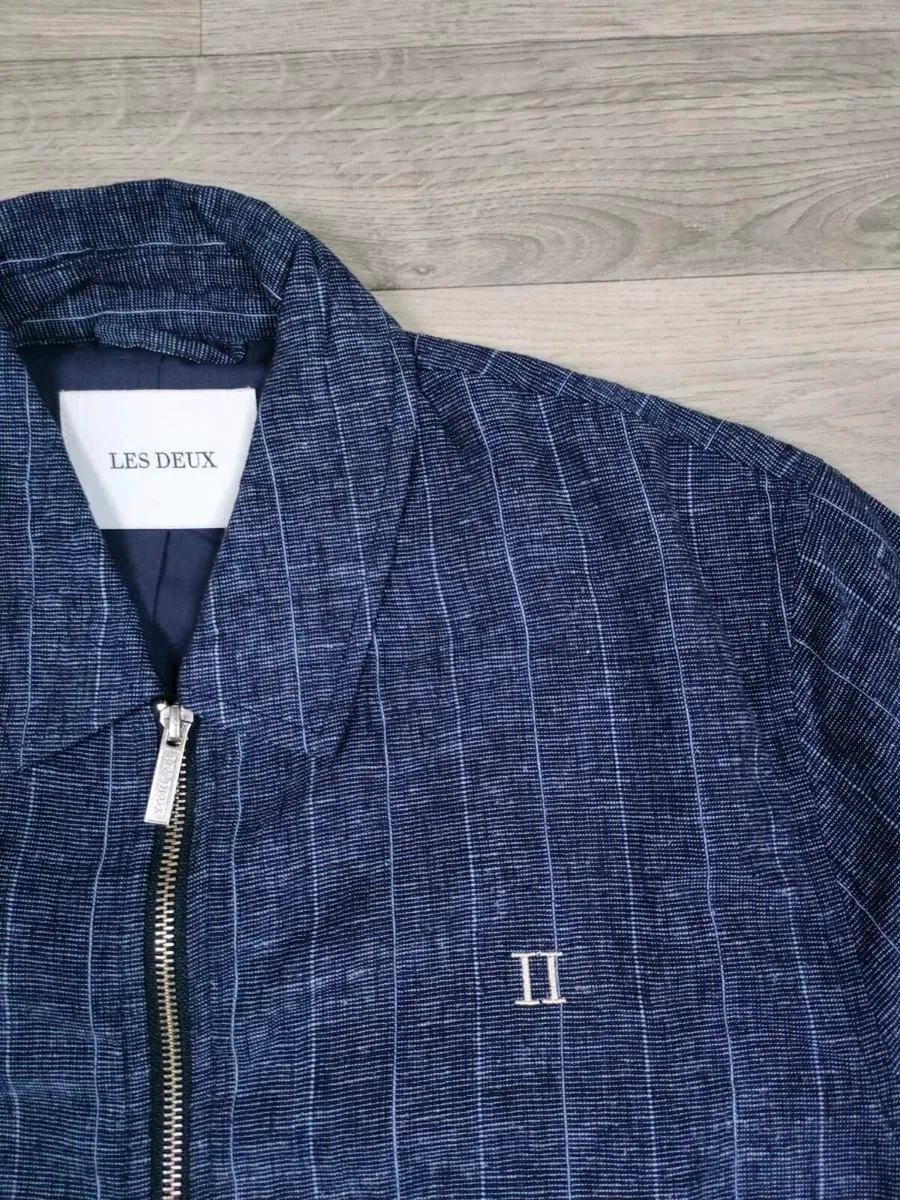 Les Deux Copenhague Linen Blend Coach Jacket L - Image 3