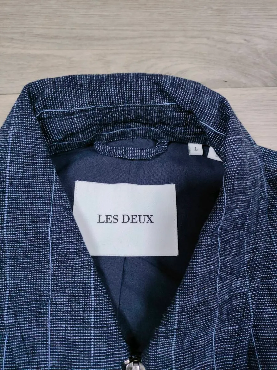 Les Deux Copenhague Linen Blend Coach Jacket L - Image 4