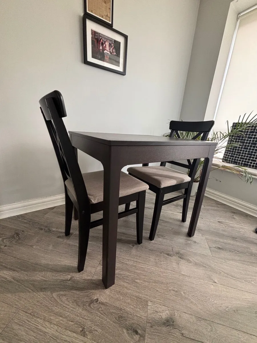 IKEA Extendable Dining Table + 2 Chairs – Great Co - Image 1