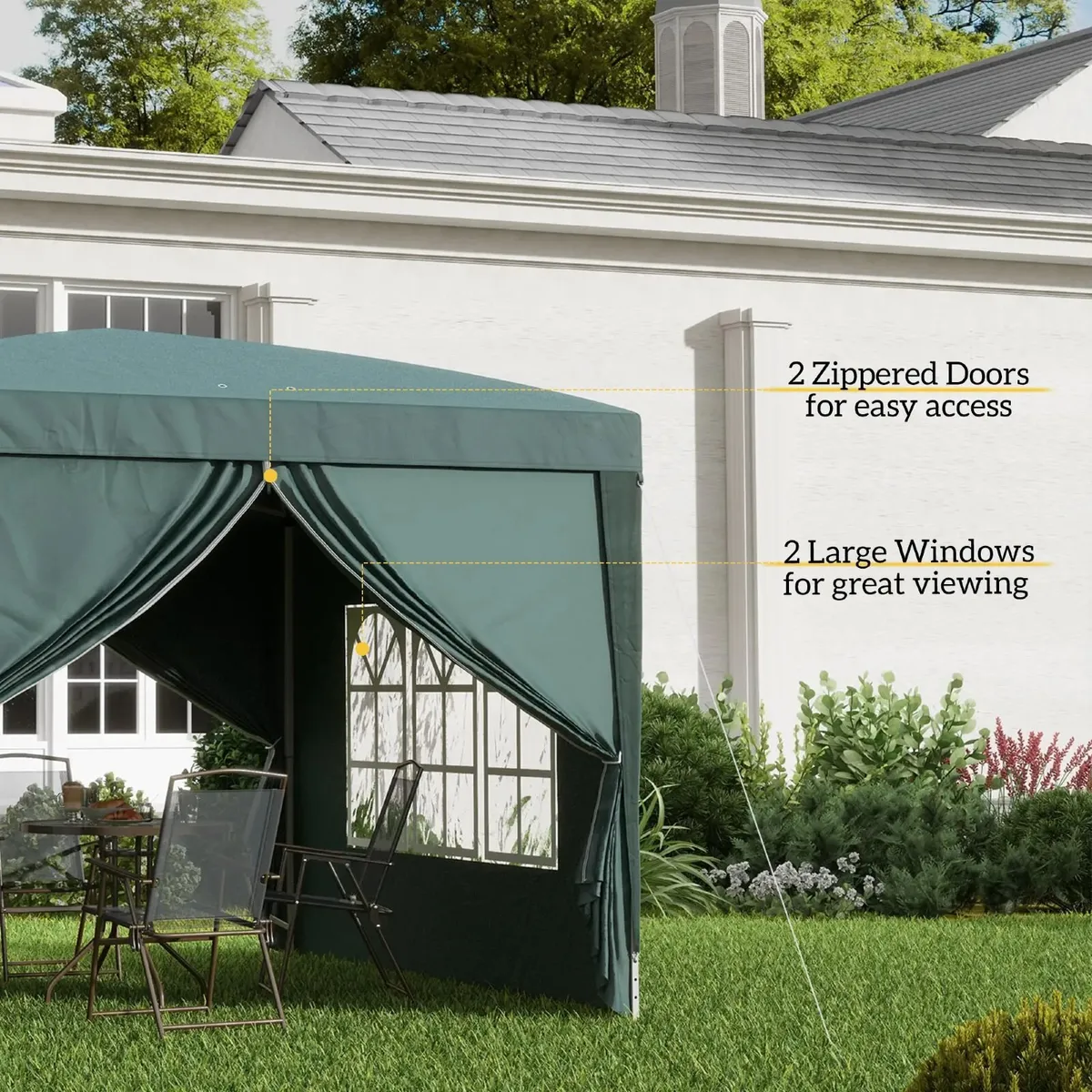3x3m pop up gazebo with 4 side walls - Image 4
