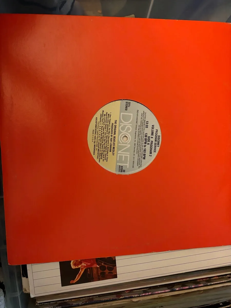 Rare Disconet DJ Service Vinyl Beatles, Elvis - Image 1