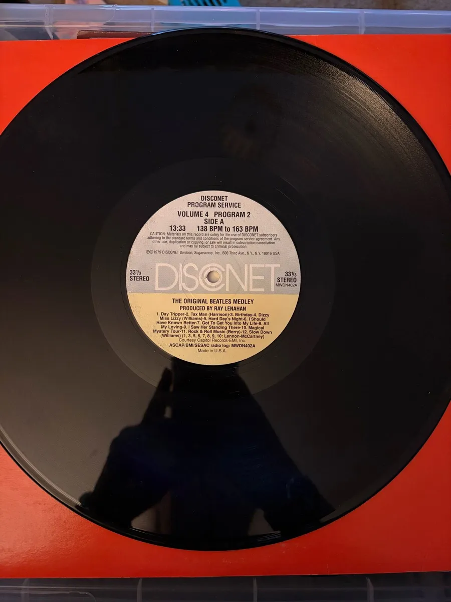 Rare Disconet DJ Service Vinyl Beatles, Elvis - Image 3