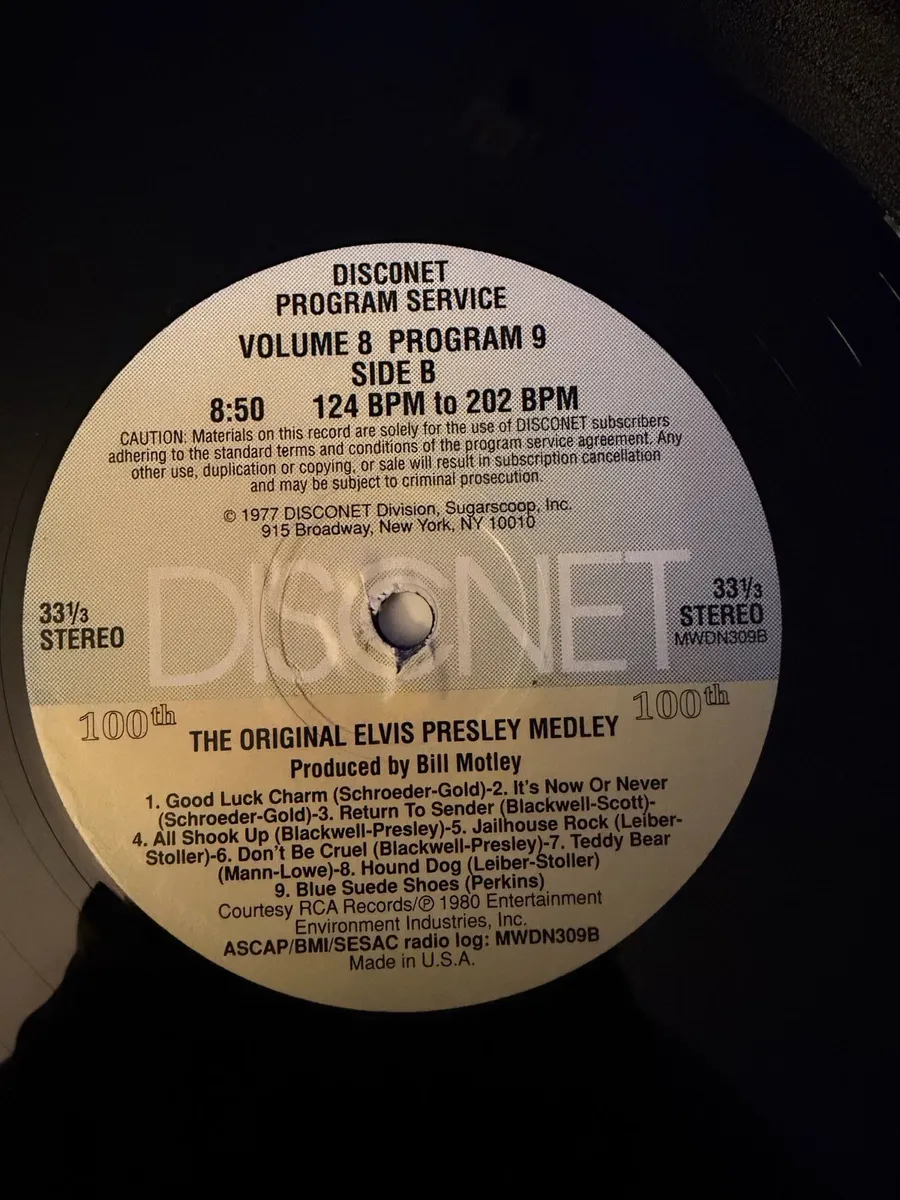 Rare Disconet DJ Service Vinyl Beatles, Elvis - Image 4