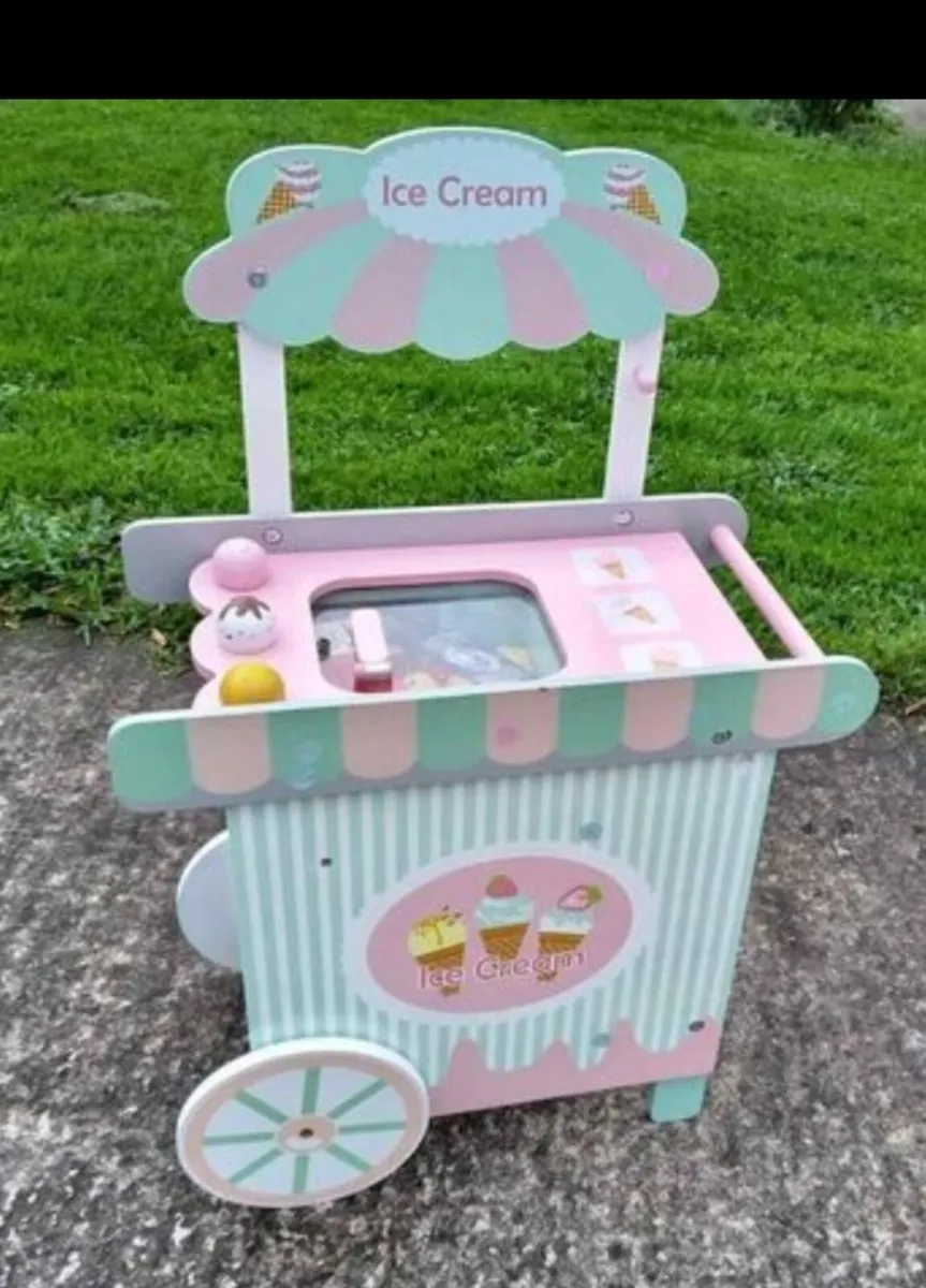 Little Town Wooden Ice Cream Cart - Image 1