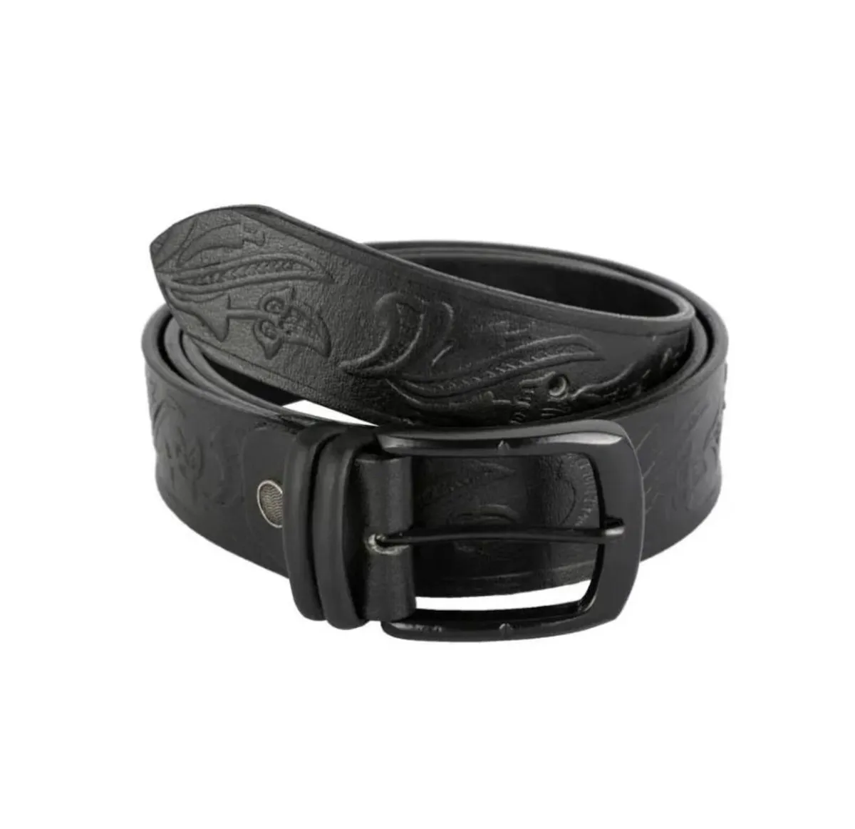 Genuine Leather Belt Vintage Floral Western Belt - Image 4