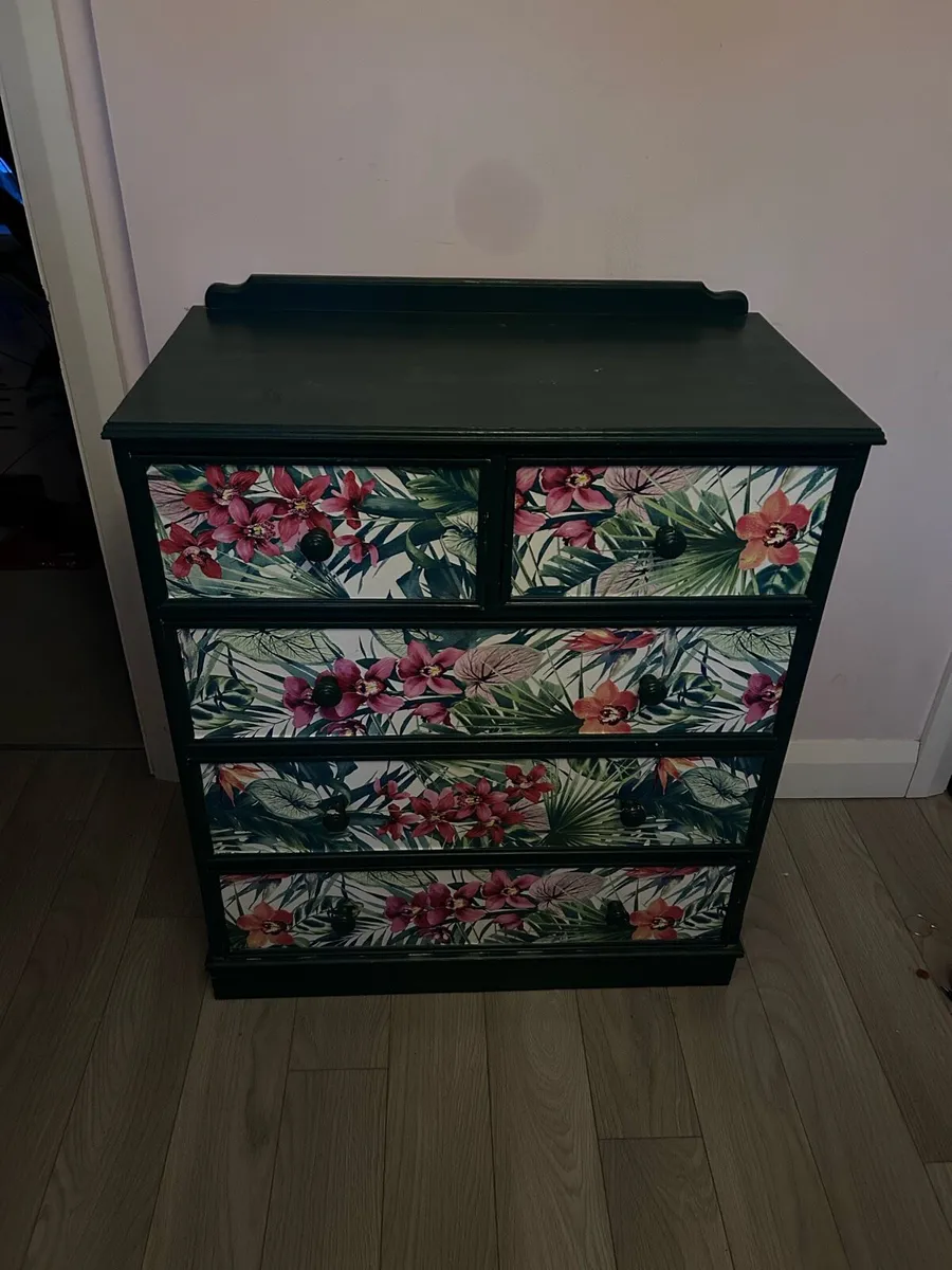 Pitch Pine chest of drawers - Image 2