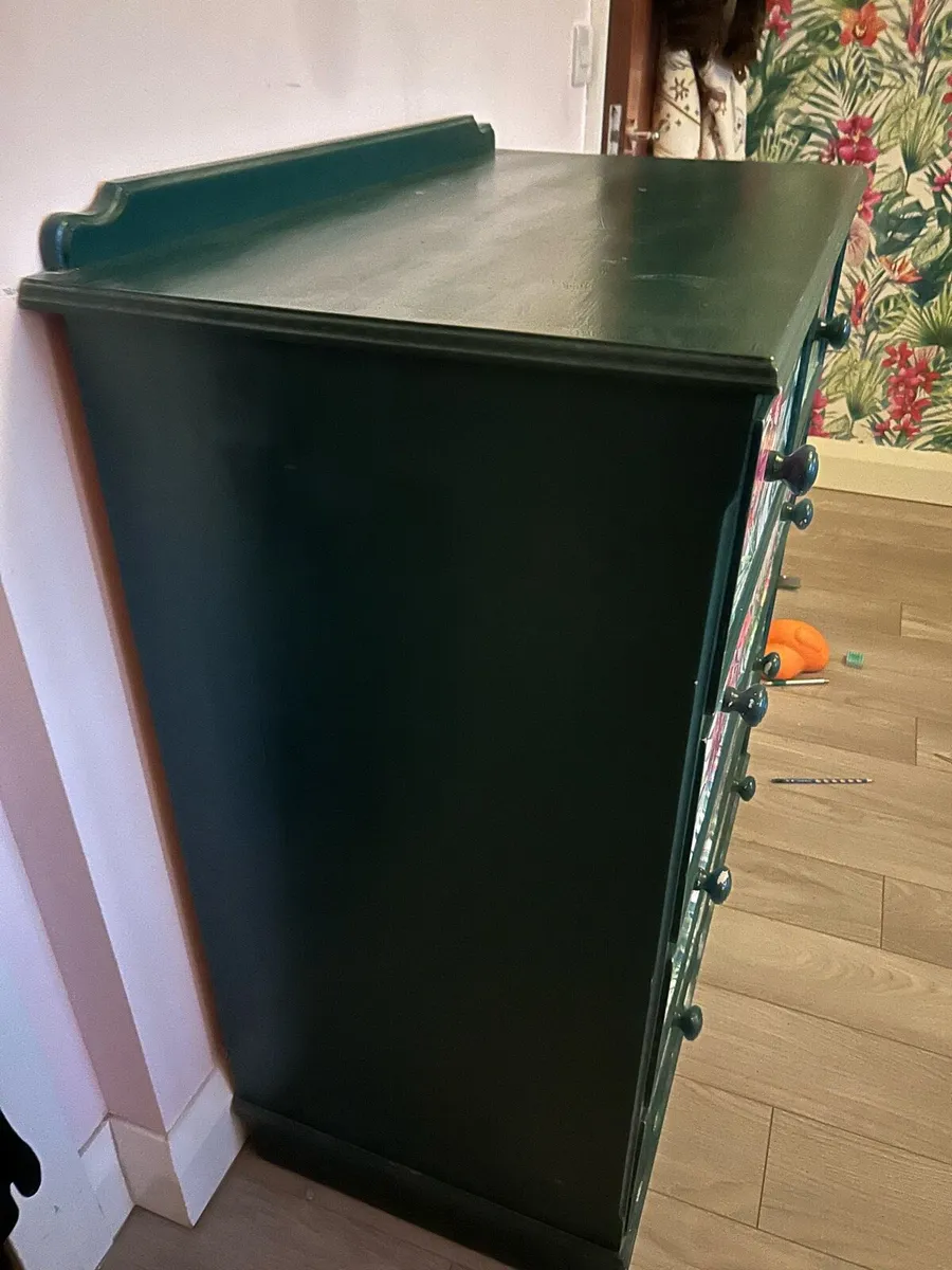Pitch Pine chest of drawers - Image 4