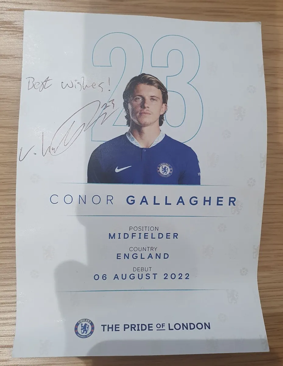 Chelsea shirt - Signed by Conor Gallagher - Image 3