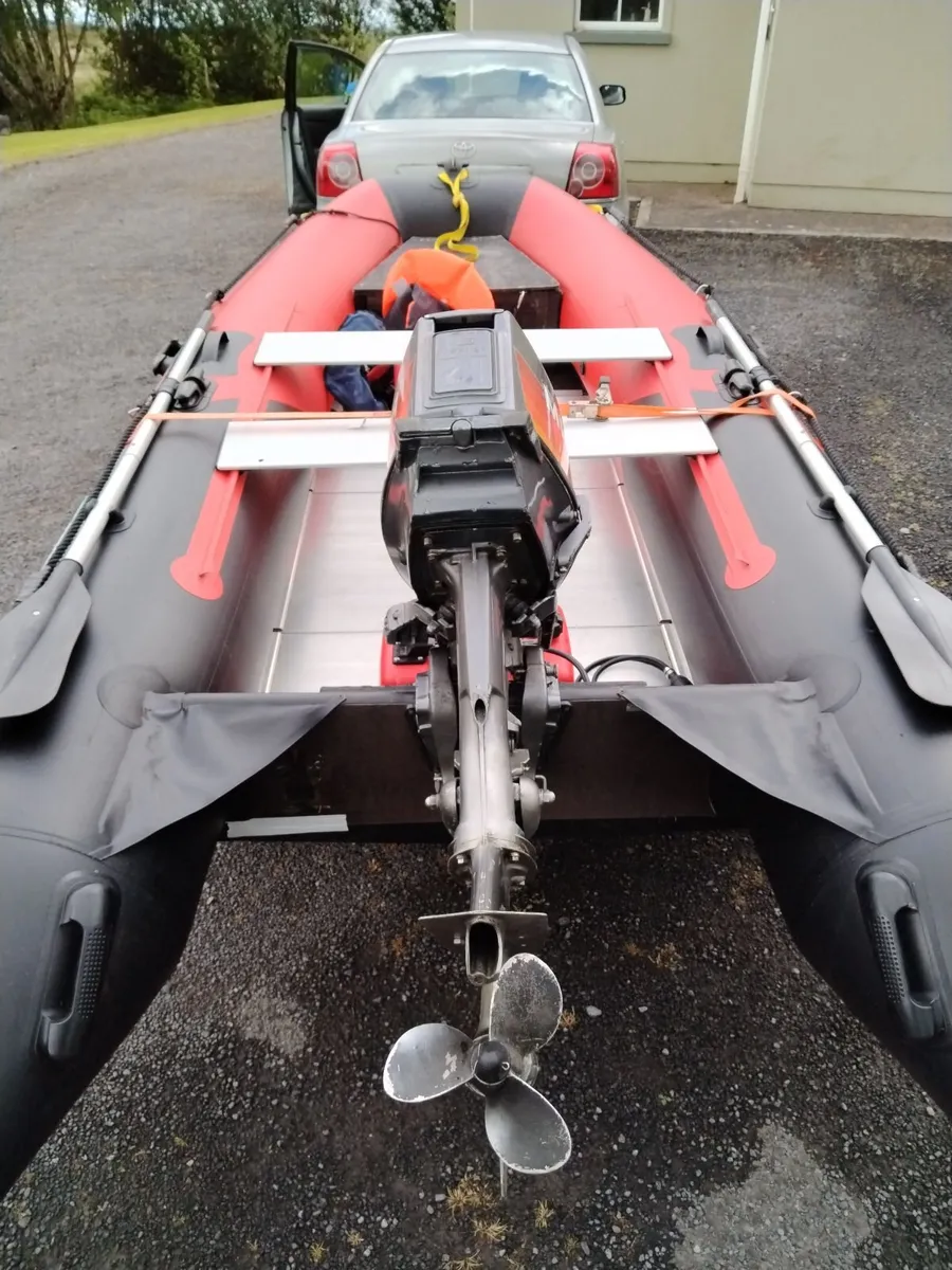 Inflatable Boat, Engine and Trailer - Image 2