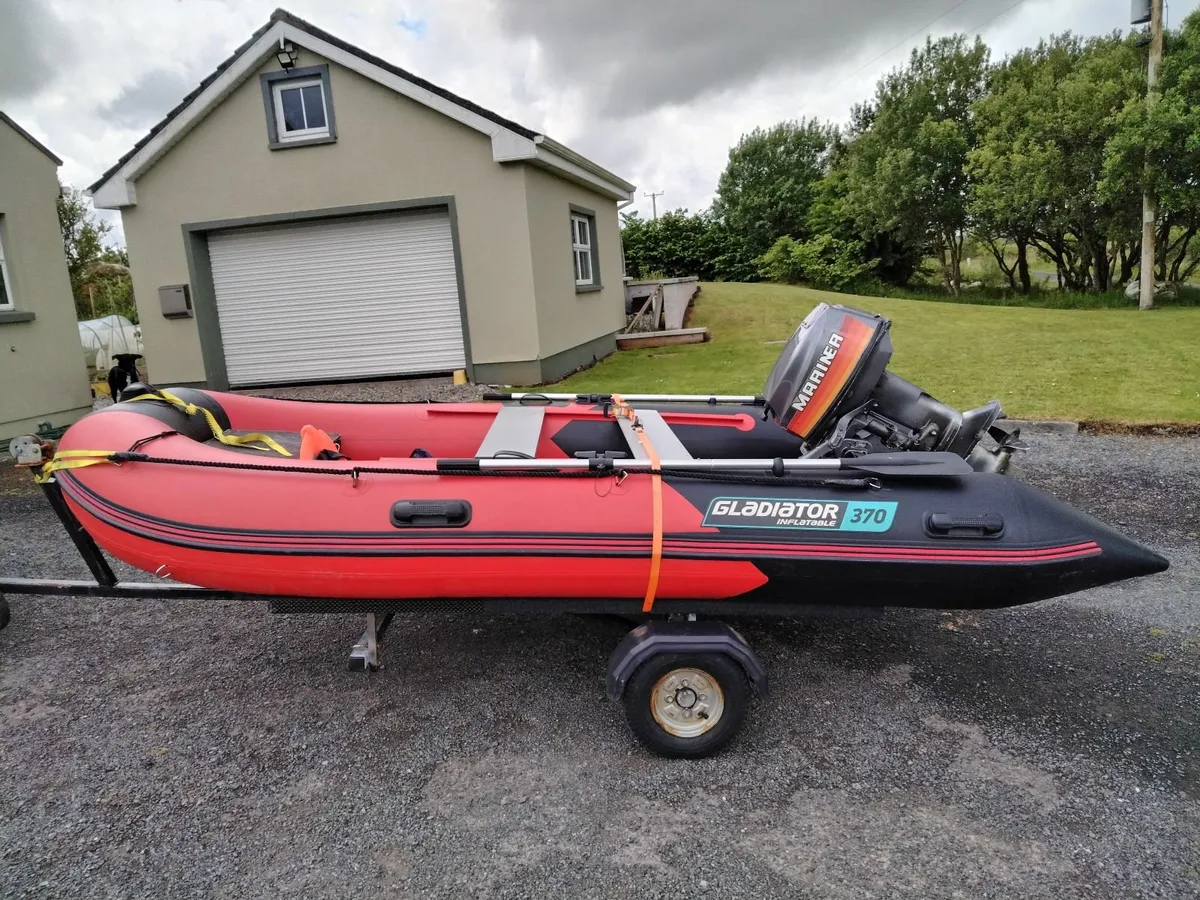 Inflatable Boat, Engine and Trailer - Image 3