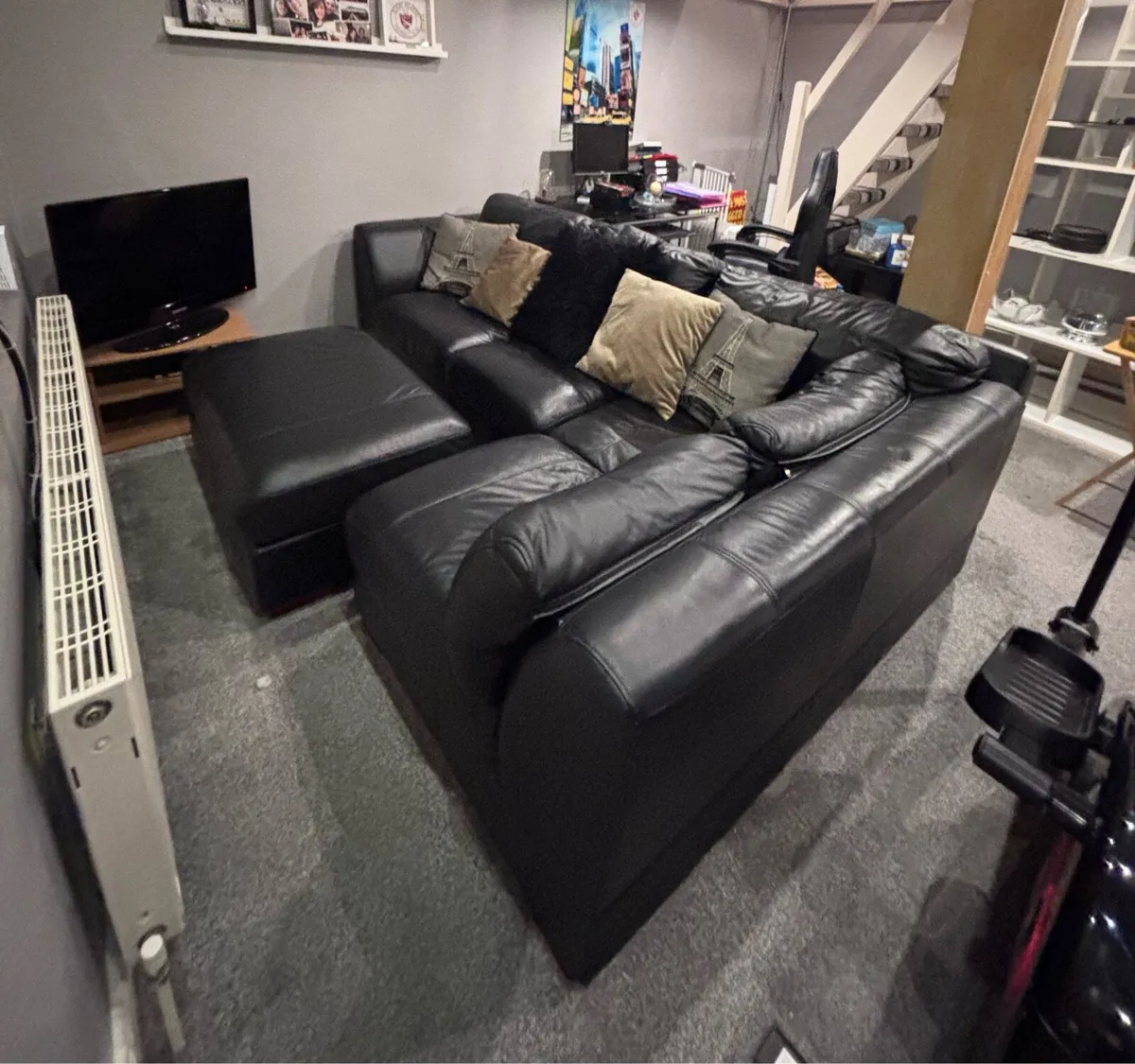Leather Corner Sofa - Image 1
