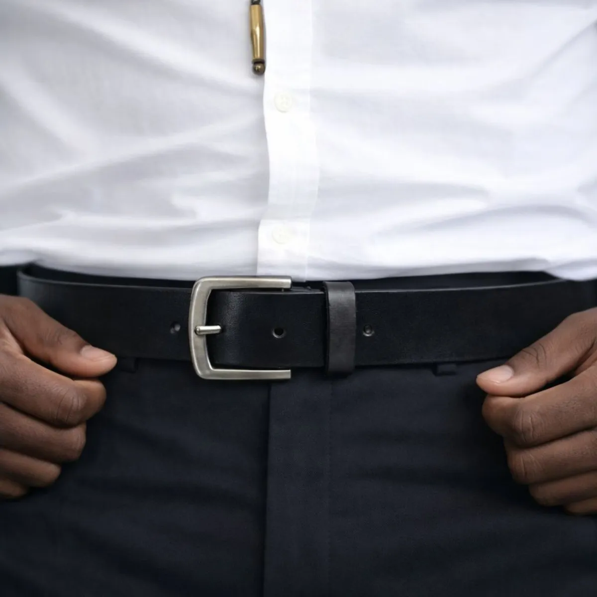 Genuine Leather Belt Classic Handmade Durable Belt - Image 2