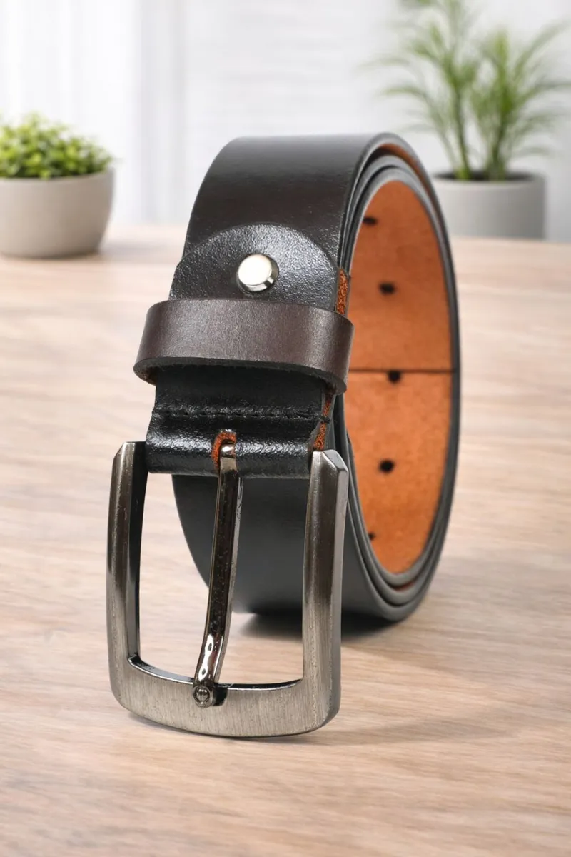 Genuine Leather Belt Classic Handmade Durable Belt - Image 4