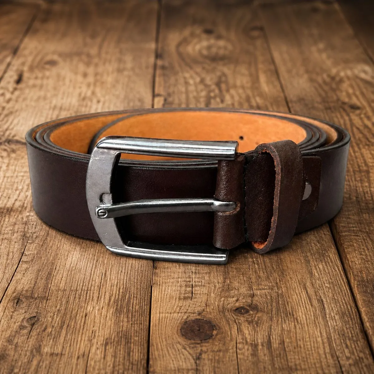 Genuine Leather Belt Classic Handmade Durable Belt - Image 1