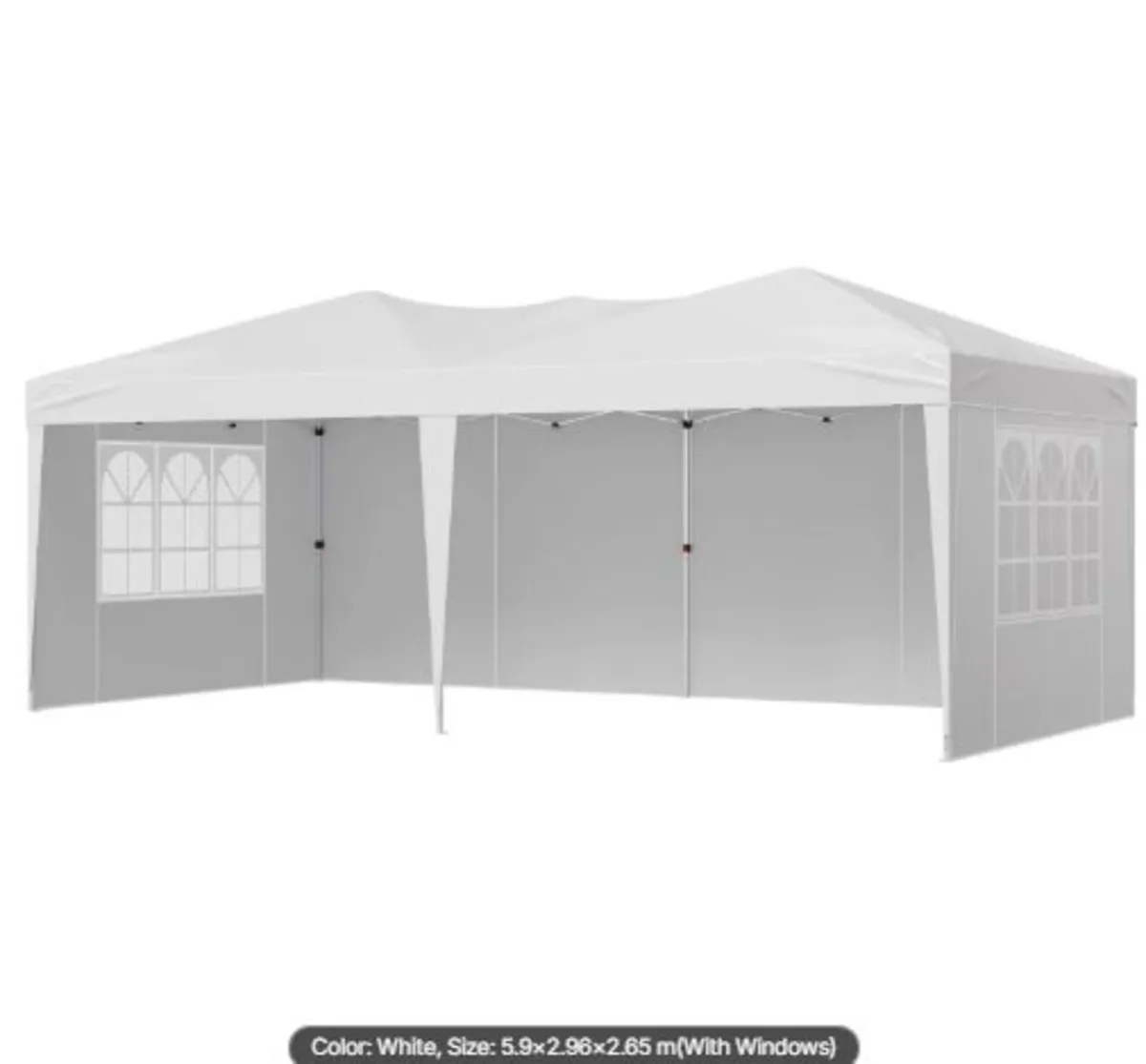 Pop Up Canopy, 5.9 x 2.96m Instant Canopy Portable - Image 4