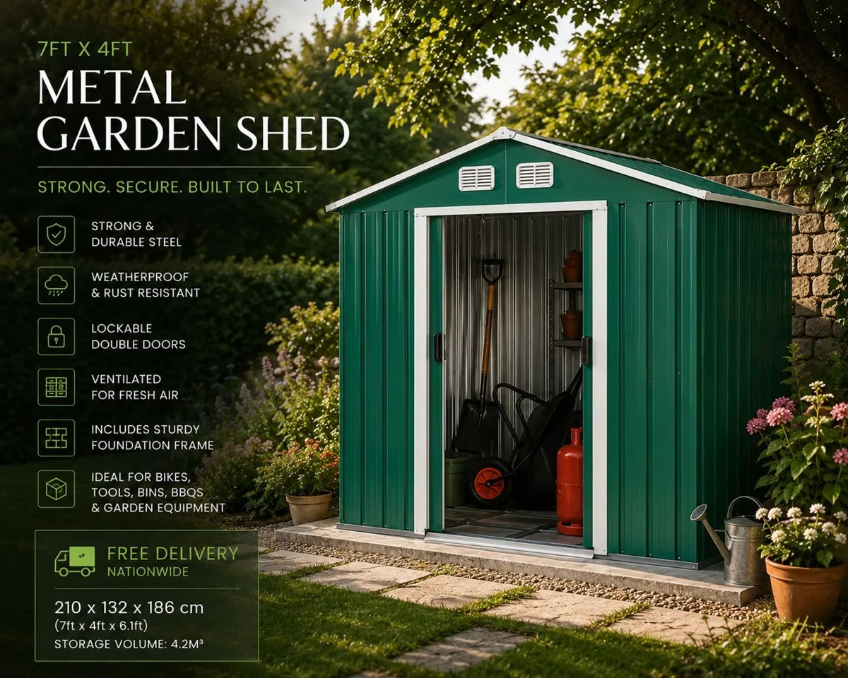 Metal Shed 7ft x 4ft - Image 2