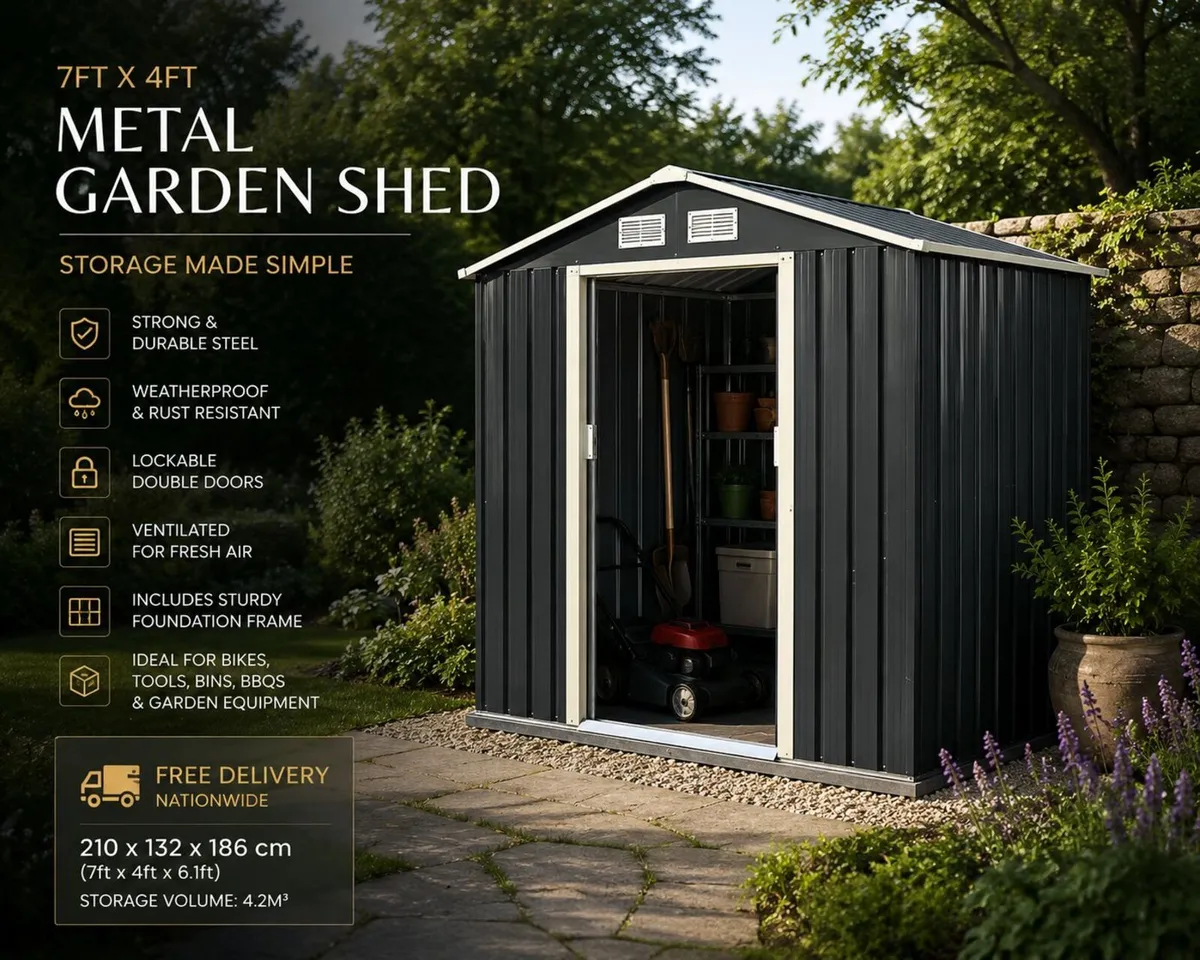 Metal Shed 7ft x 4ft - Image 1