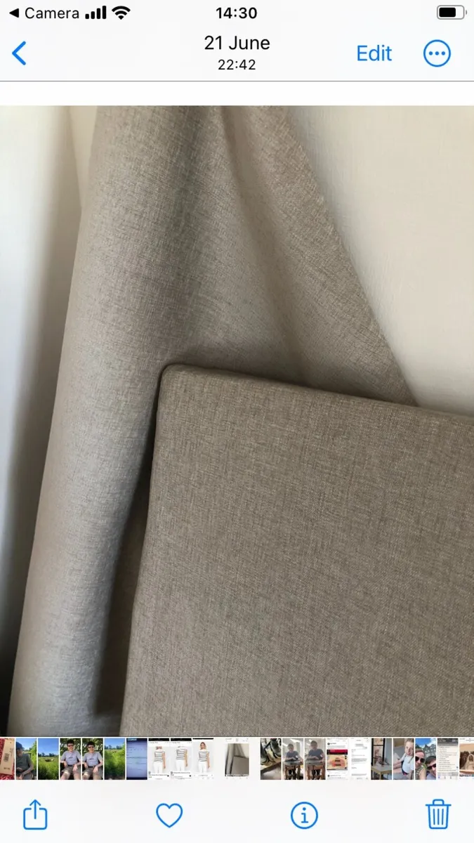 4 newly covered cushions plus 17 feet material - Image 3