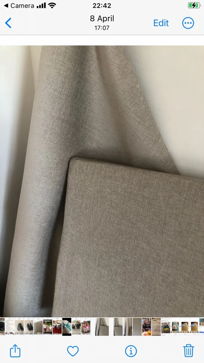 4 newly covered cushions plus 17 feet material - Image 4