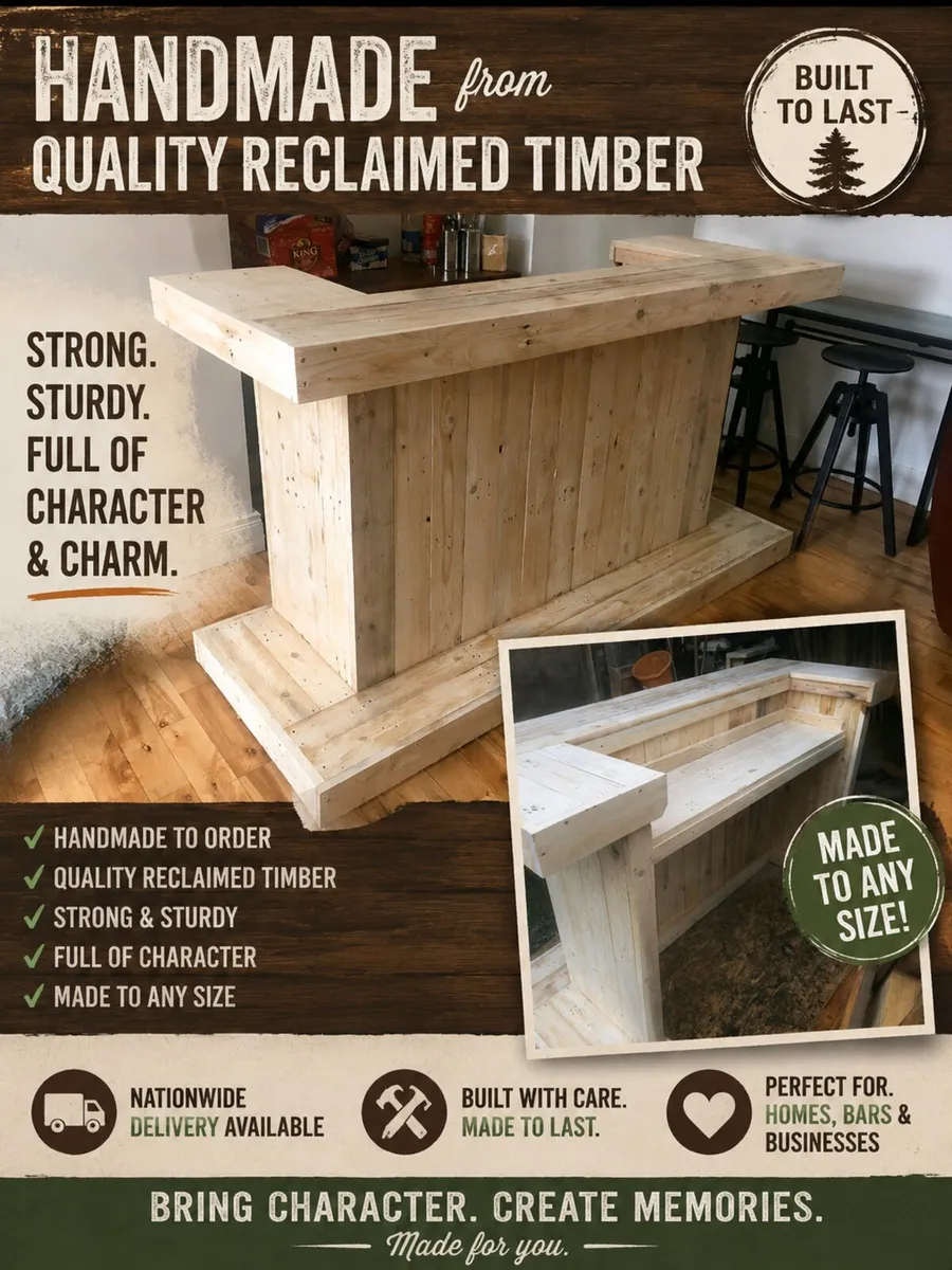 Handmade rustic homebar - Image 1