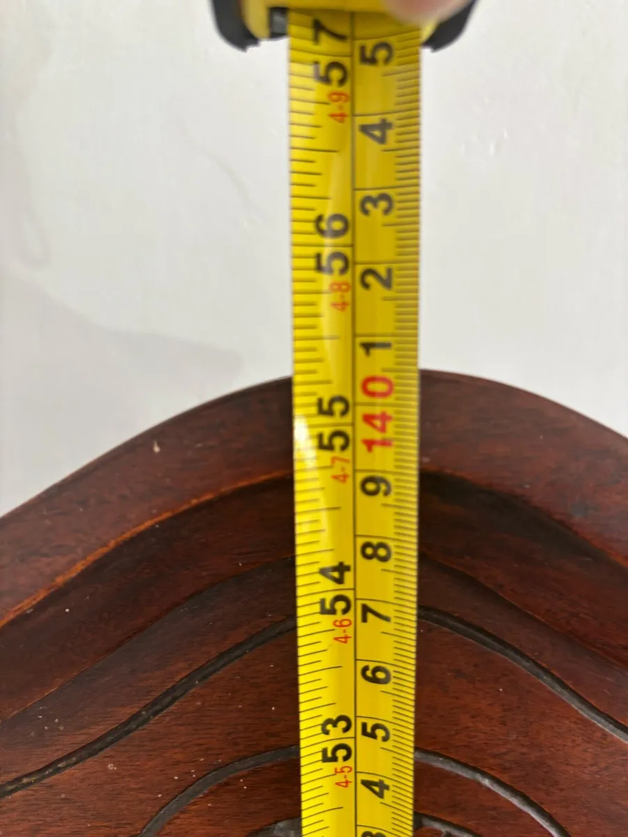 Antique wooden overmantle mirror - Image 3