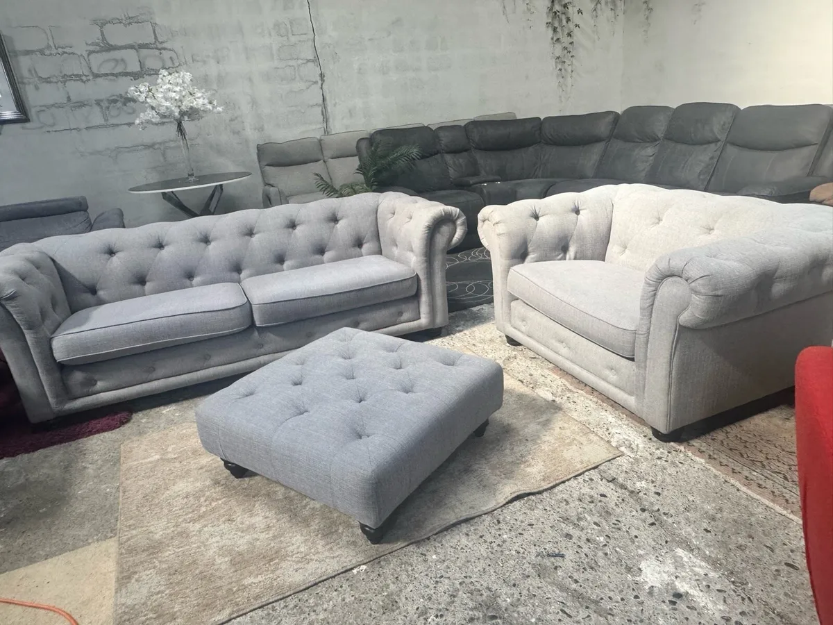 4seater+2seater cuddle chair-footstool - Image 1