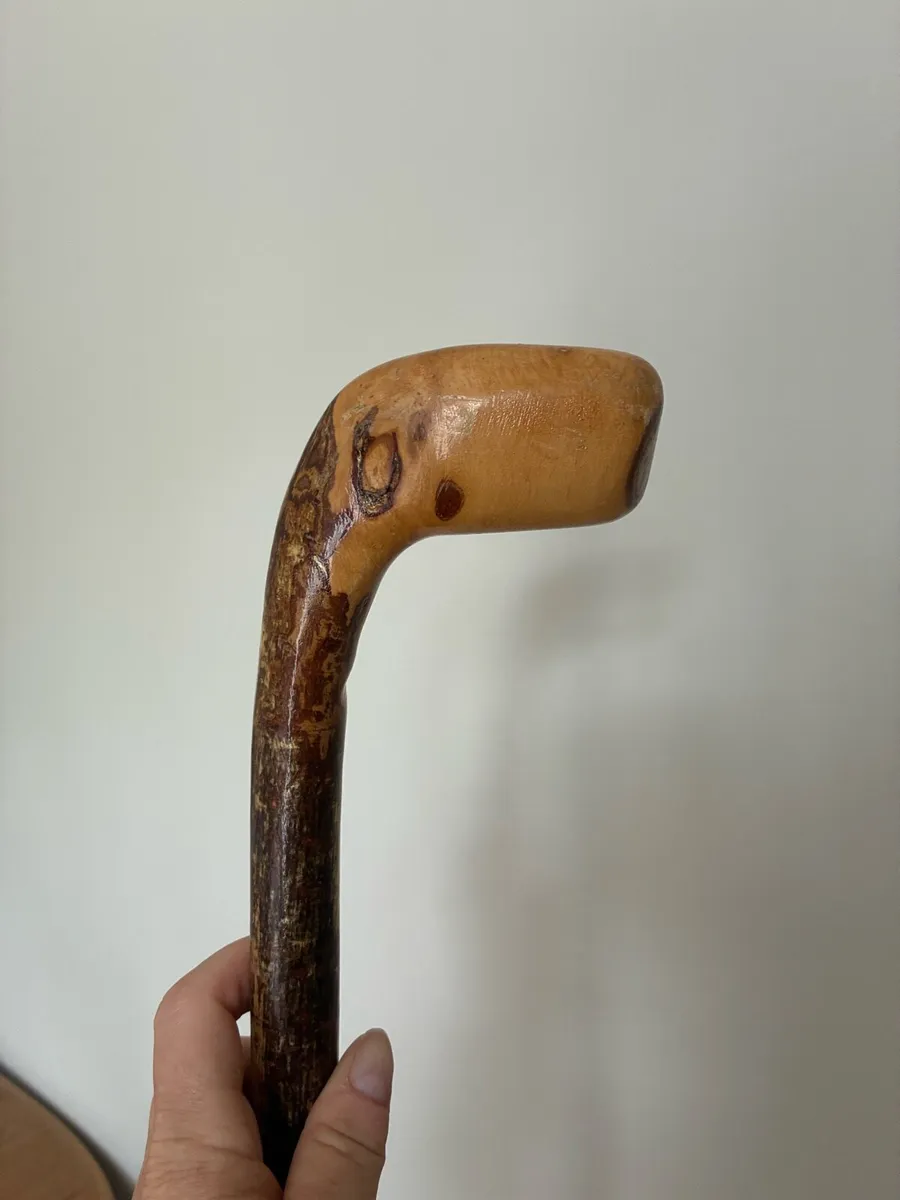 Hand crafted hazel wooden walking stick cane - Image 3