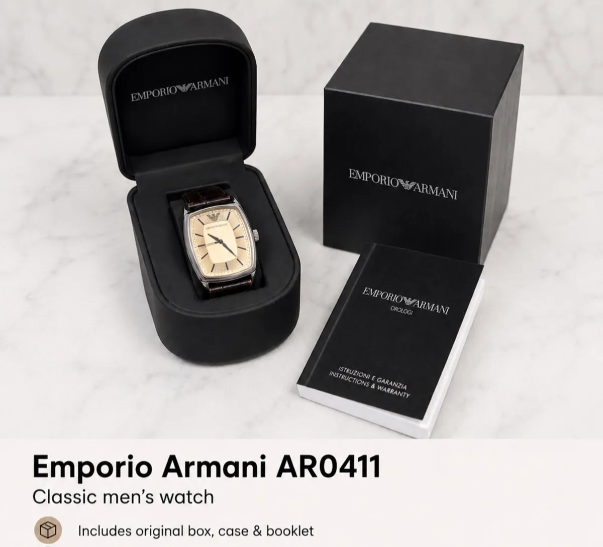 Emporio Armani AR0411 Men's Watch, Box & Booklet - Image 1