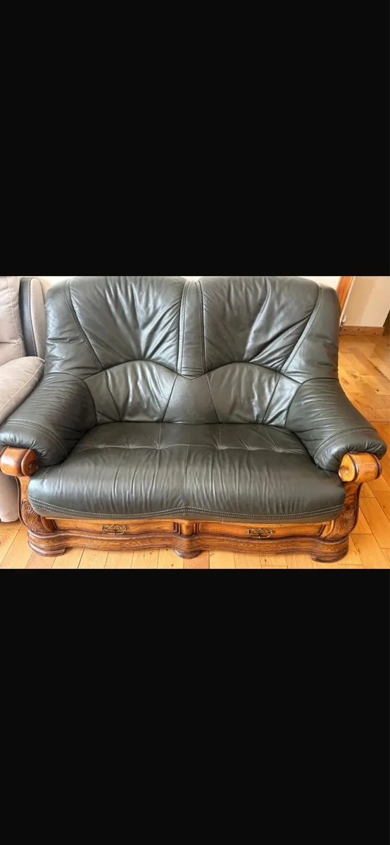 3+2+1 Real Leather Suite of furniture Excellent - Image 2