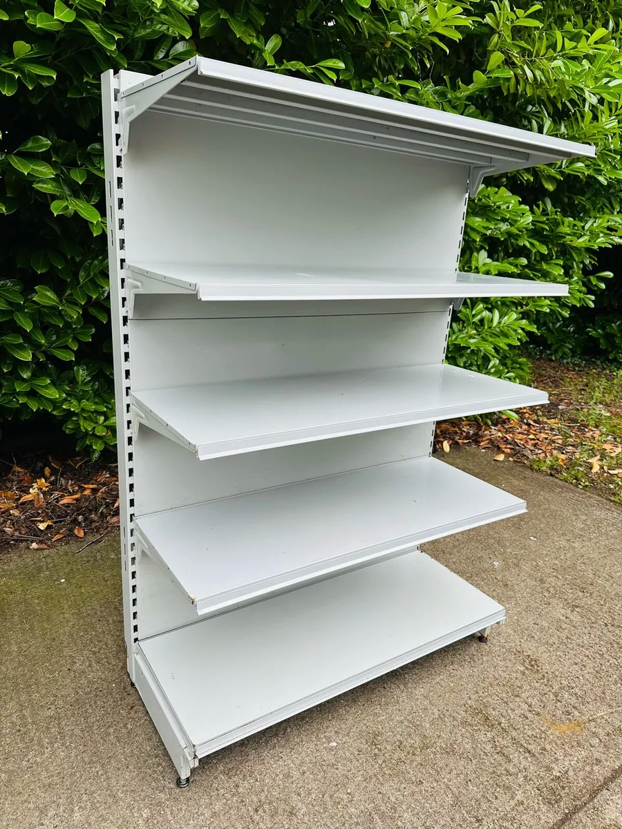 20 BAYS SHOP RETAIL SHELVING GREY COLOUR JOB LOT - Image 1
