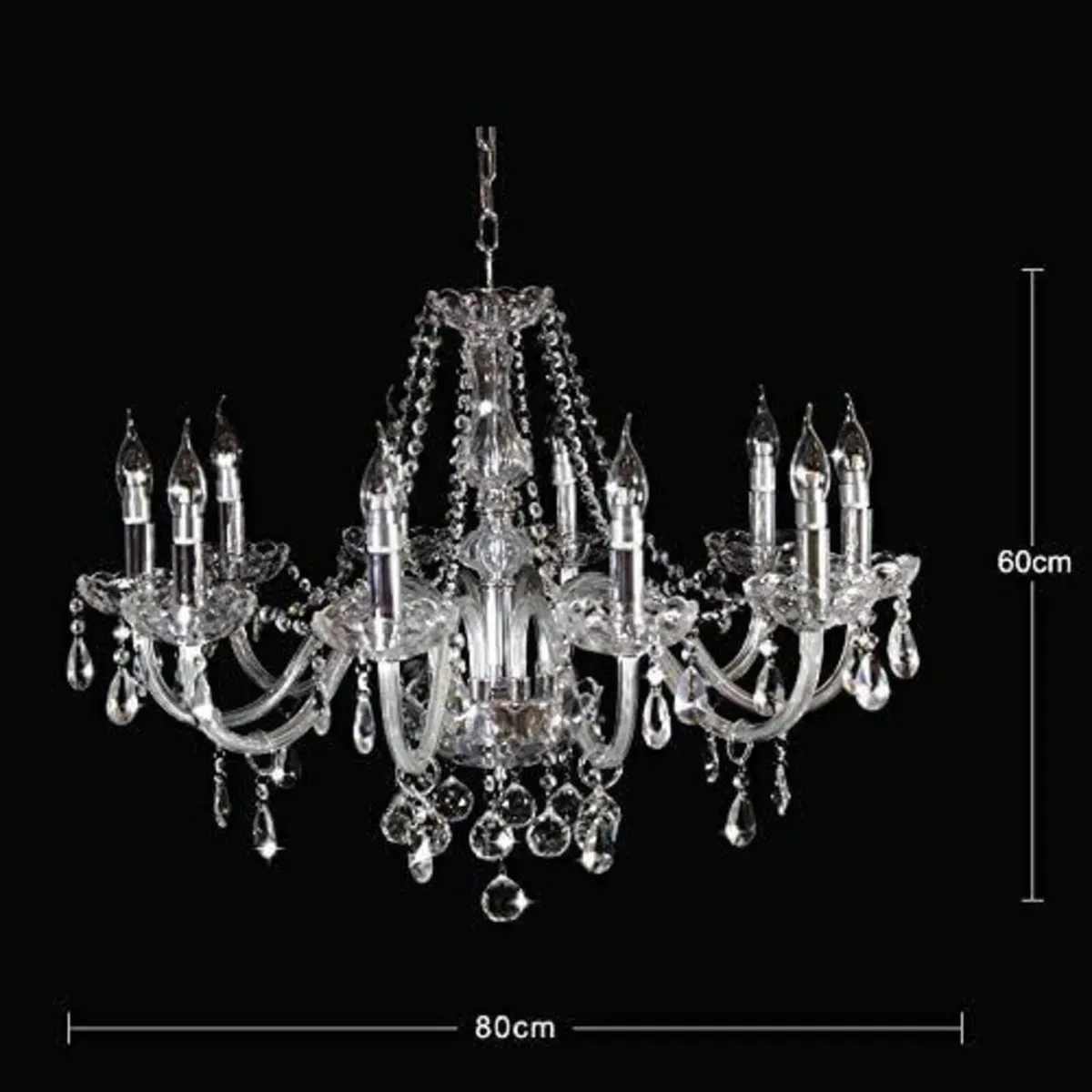 Chandelier Modern 10 Light Crystal Ceiling Lamp - Image 2