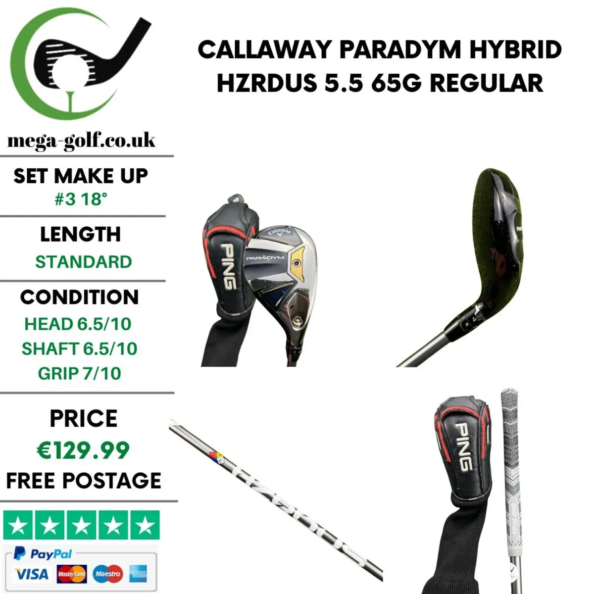 Callaway Paradym Hybrid / #3 18° / Regular - Image 1