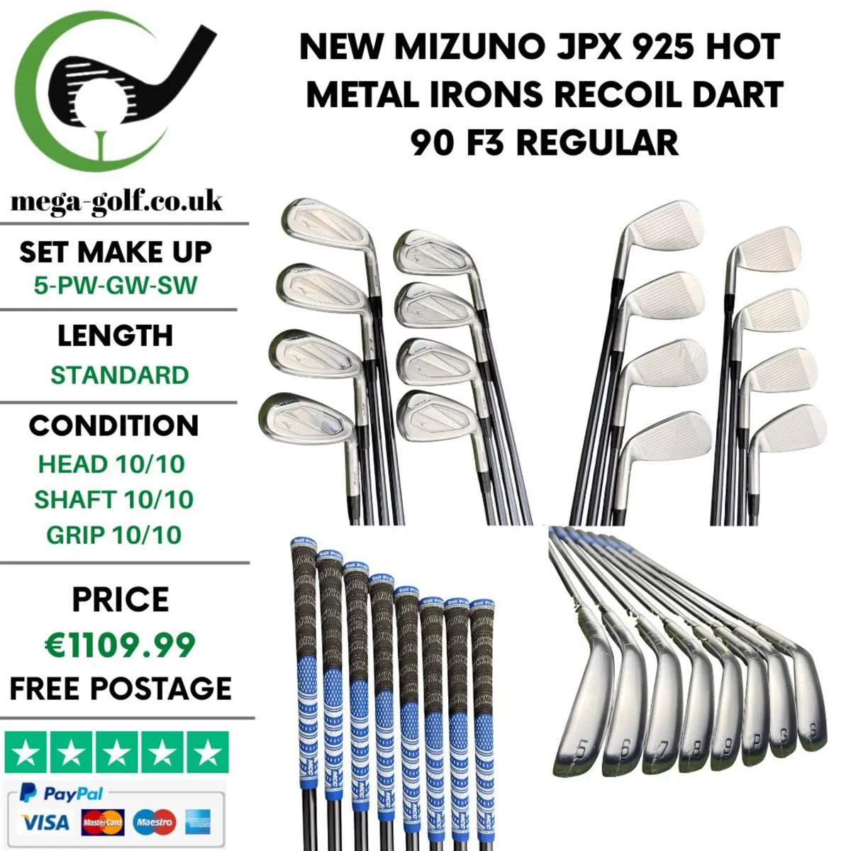 New Mizuno JPX 925 Hot Metal Irons / 5-Pw-Gw-Sw - Image 1