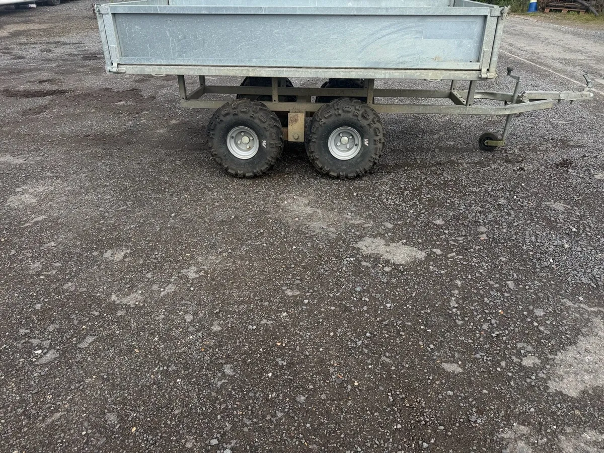 Tipping atv quad farm bog hay farming trailer 4x8 - Image 1